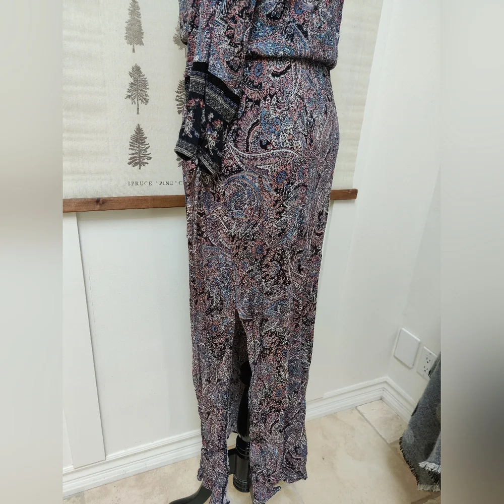 American Eagle Paisley Cold Shoulder Maxi Dress - Size M - Picture 10 of 12